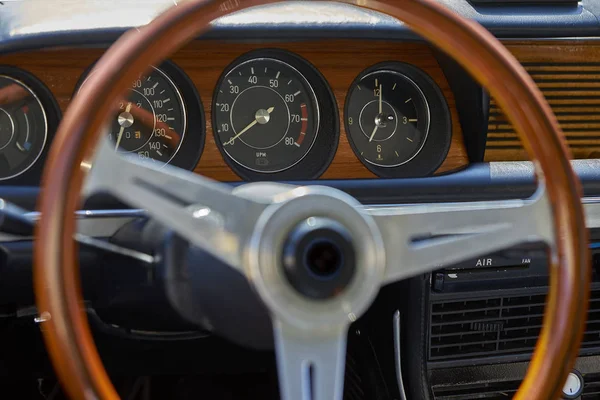 Alman Vintage araba antika klasik ahşap direksiyon simidi ve Pano