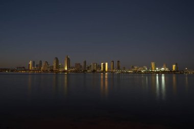 San Diego manzarası alacakaranlıkta ve altın saat sırasında