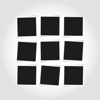 Boş boş kare fotoğraf çerçeveleri kompozisyon