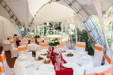 Düğün için dekorasyon.