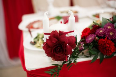 Düğün için dekorasyon.