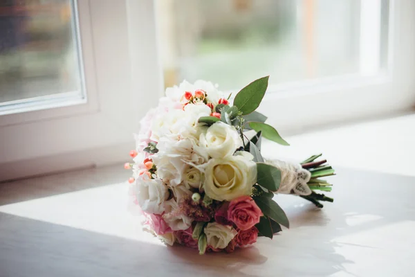 Menyasszony bouquet háttér — Stock Fotó