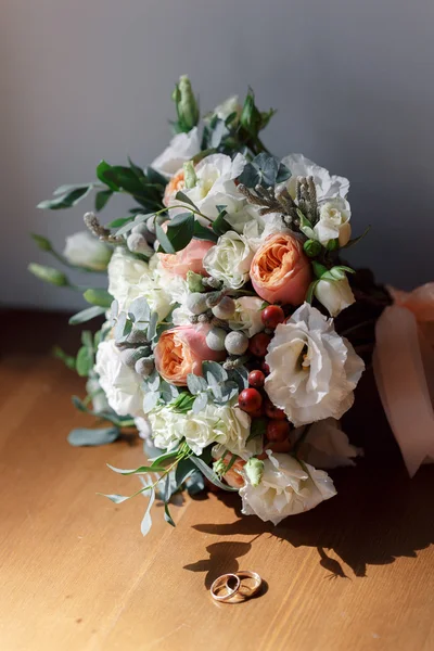 Menyasszony bouquet háttér — Stock Fotó