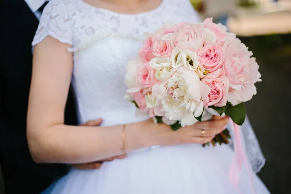 美丽的婚礼花束颜色豪华浪漫的背景 — 图库照片