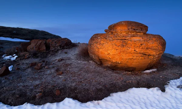 Red Rock Coulee в Южной Альберте, Канада — стоковое фото