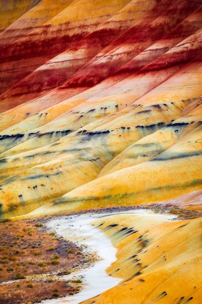 Hills detail, John Day Fossil Beds National Monument, geschilderd of — Stockfoto