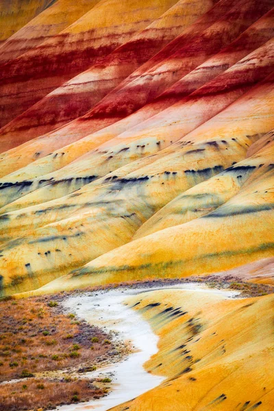 Detalhe pintado das colinas, monumento nacional das camas fósseis de John Day, ou — Fotografia de Stock