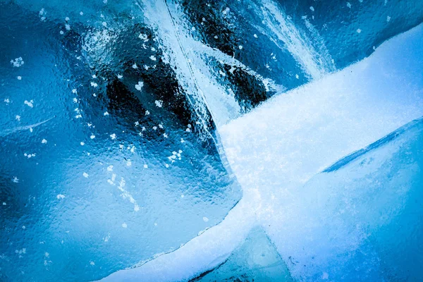 Gros plan de la glace montrant les détails et la texture — Photo