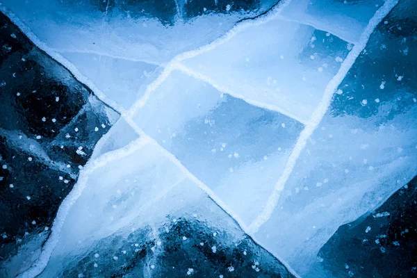 Close up of ice showing the details and texture — Stock Photo, Image