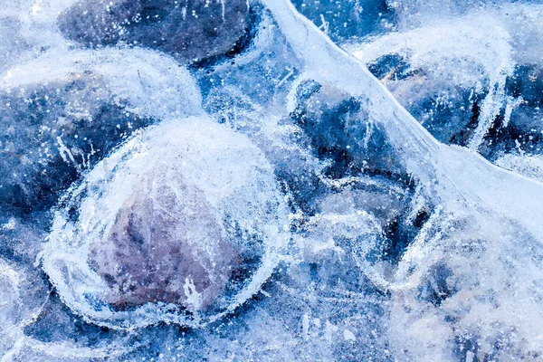 Close up of ice showing the details and texture — Stock Photo, Image