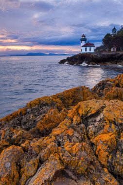 Lime Kiln lighthouse on San Juan Island, Washington clipart