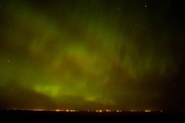 Calgary, Alberta yakınındaki kuzey ışıkları — Stok fotoğraf
