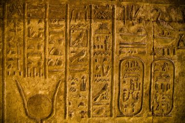 Hieroglyphs in the Temple of Horus, Edfu clipart