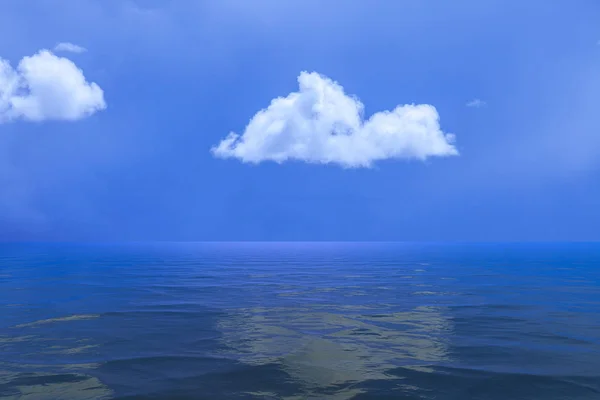 Background Sky Single Cloud Reflected Water Ocean — Stock Photo, Image