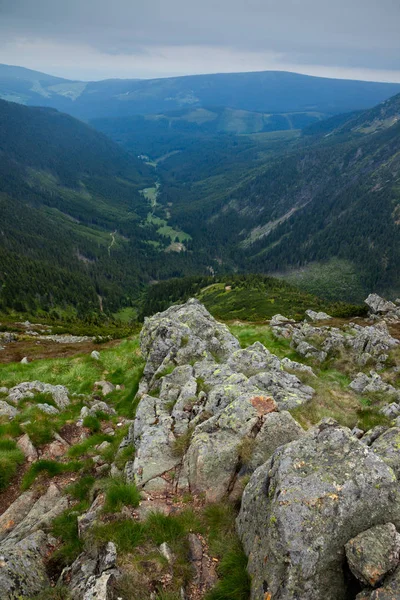 Bir vadiye Snezka çıkmana Krkonose Milli Parkı'ndan görüntüleyin
