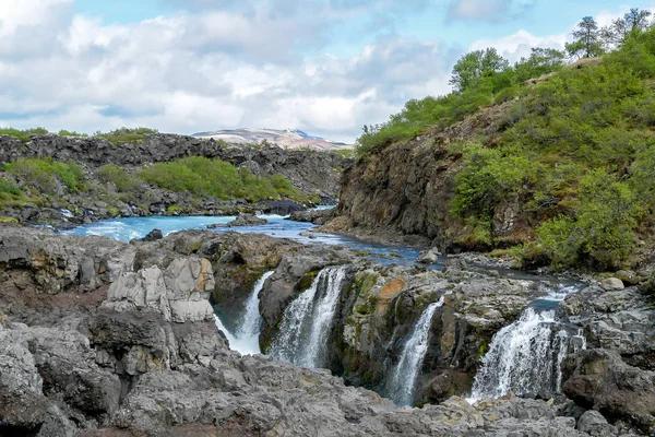 Barnafoss καταρράκτη - Δυτική Ισλανδία — Φωτογραφία Αρχείου