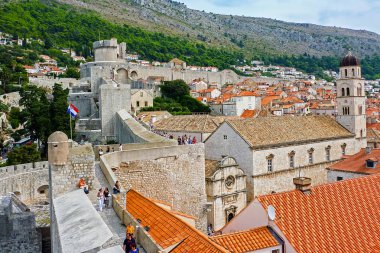 Dubrovnik Old Town çatı ve duvar - Hırvatistan