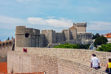Dubrovnik Old Town çatı ve duvar - Hırvatistan