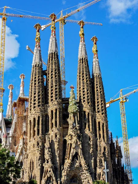 Výstavba chrámu Sagrada Familia v Barceloně - Španělsko. — Stock fotografie