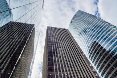 Paris 'in La Defense İş bölgesinde gökdelenler - Fransa