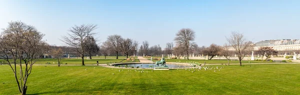 Panorama Jardin Des Tuileries Paris Vue Sur Petit Étang Dans — Photo