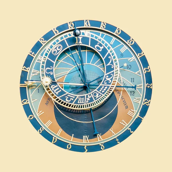 Fechar Praga Relógio Astronômico Praça Cidade Velha Praga República Checa — Fotografia de Stock