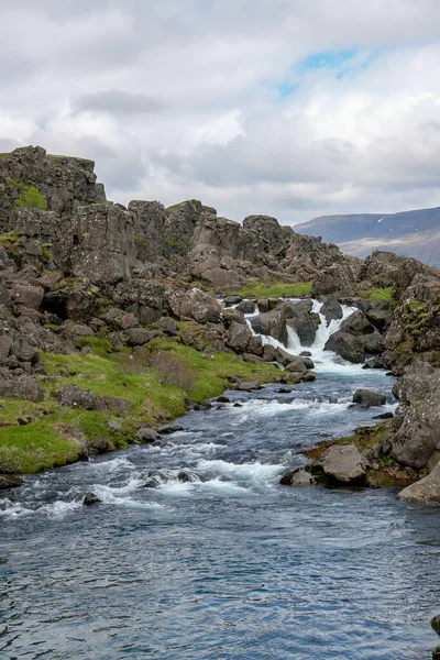 Corso Del Fiume Oexara Tra Rocce Laviche Nel Parco Nazionale — Foto Stock