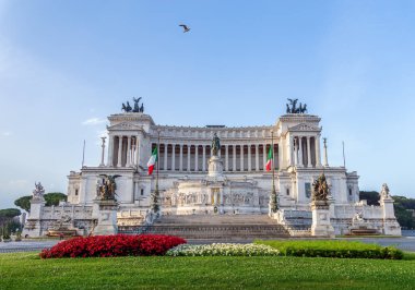 Sabahın erken saatlerinde Altare della Patria - Roma, İtalya