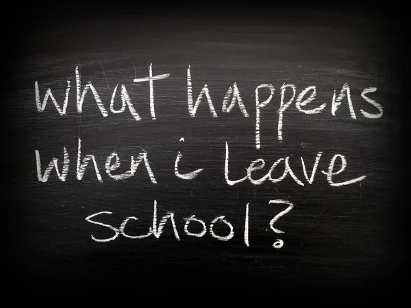 Co się dzieje, gdy zostawiam szkoły? — Zdjęcie stockowe