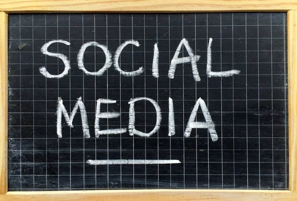 Sociale Media Blackboard bericht — Stockfoto