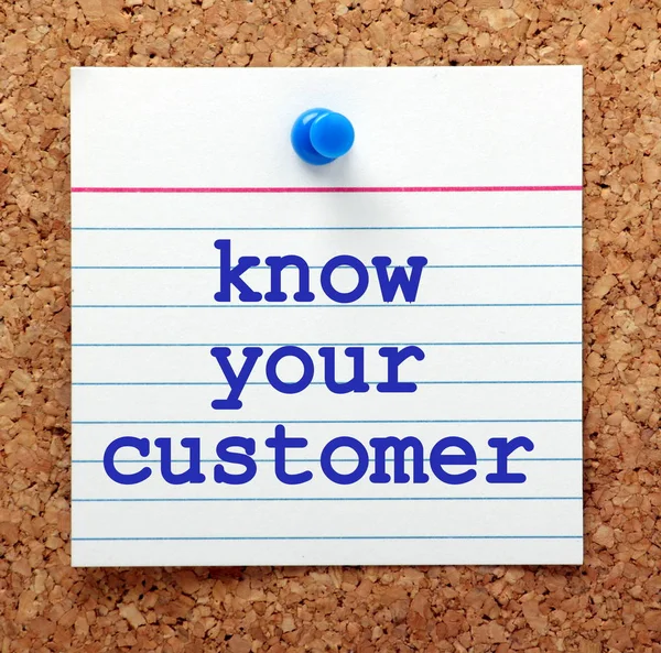 Know Your Customer Reminder — Stock Photo, Image