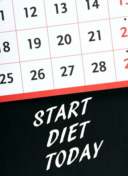 Vandaag beginnen met dieet herinnering — Stockfoto