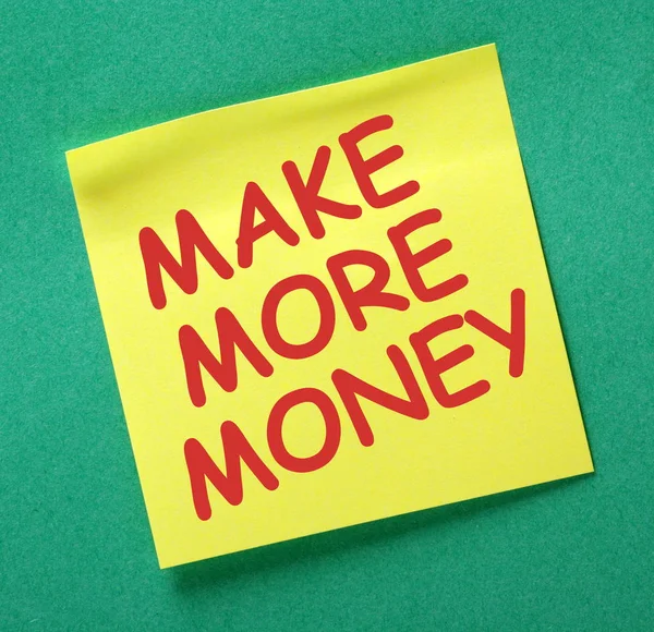 Make More Money Reminder Note — Stock Photo, Image