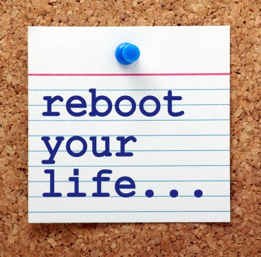 Reboot Your Life Reminder Note clipart