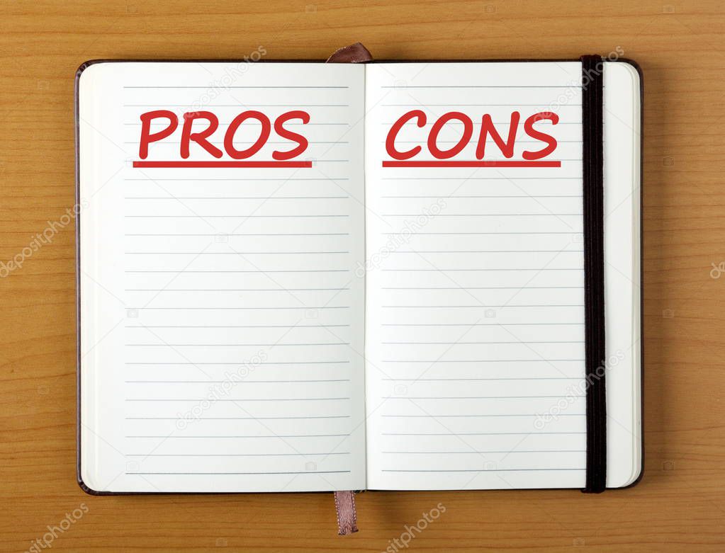 Listing Pros and Cons in a Notebook