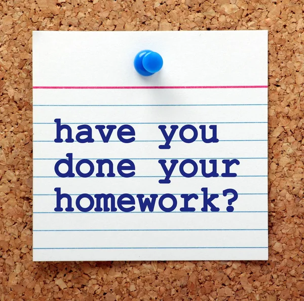 Have You Done Your Homework? — Stock Photo, Image