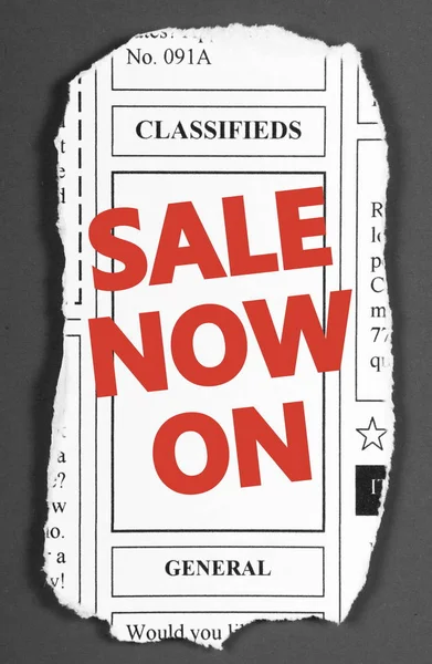Sale Now On Classified Advert — Stock Photo, Image