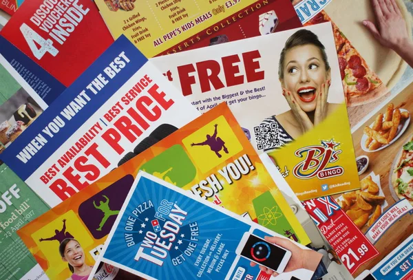 Junk Mail Leaflets and Marketing — Stock Photo, Image