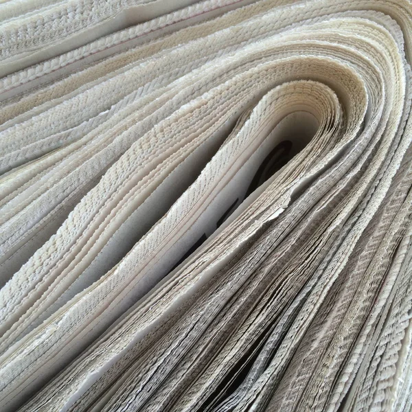 Folded Newspapers in Close Up — Stock Photo, Image