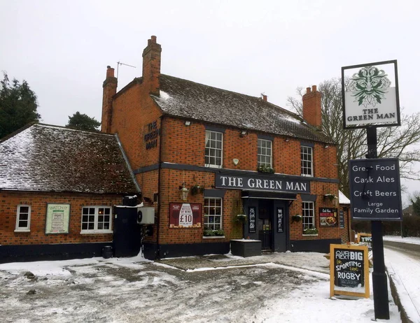 Bracknell England Mars 2018 Exteriör Det Gröna Mannen Offentliga Huset — Stockfoto