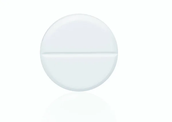 Macro de pastillas masticables blancas sobre fondo blanco con sombras. Píldoras antiácidos para aliviar el dolor de estómago por exceso de ácido gástrico en el estómago. El estrés induce el concepto de tratamiento de úlcera gástrica . — Foto de Stock