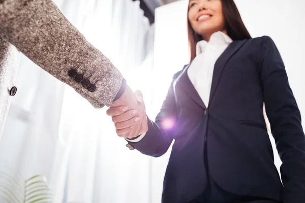 Portrait Business Handshake Office Isolated — Stock Photo, Image