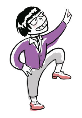 Parmak ile işaret komik çocuk