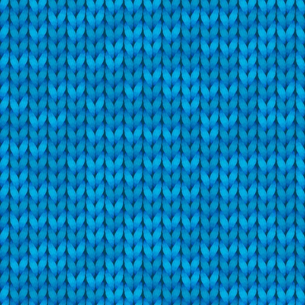 Luz azul realista tricô textura sem costura padrão. Fundo sem costura para banner, site, cartão, papel de parede . — Fotografia de Stock