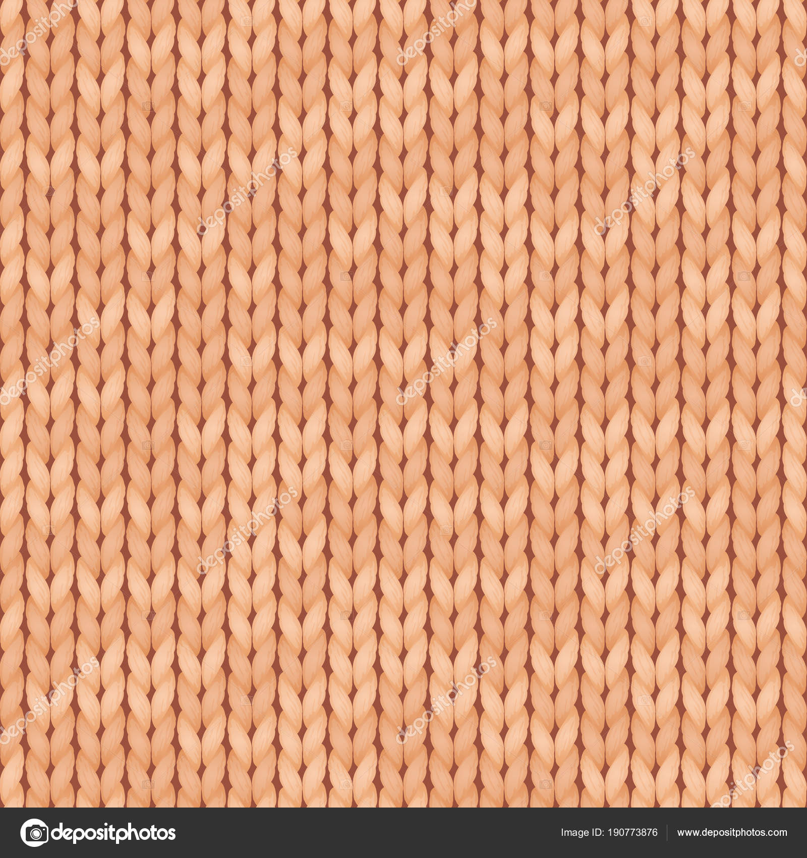 Beige Realistic Simple Knit Texture Seamless Pattern