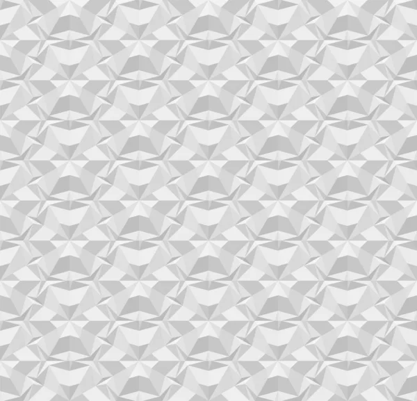 Modello di carta senza cuciture poligonale grigio chiaro. Ripetere la texture geometrica con effetto estrusione. Illustrazione vettoriale 3D con effetto origami per sfondo, carta da parati, interni, carta da regalo . — Vettoriale Stock