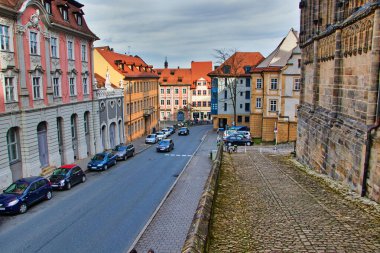 Almanya 'nın Bamberg şehrindeki güzel binalar