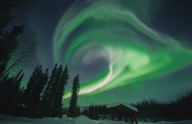  Northern Lights in Alaska clipart