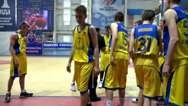 Partita di basket del torneo Alexey Shved Belgorod russia 11.10.2017 — Video Stock