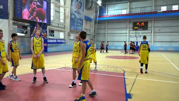 Partita di basket del torneo Alexey Shved Belgorod russia 11.10.2017 — Video Stock